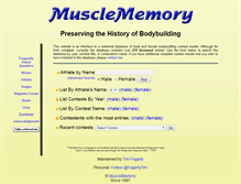 Tablet Screenshot of musclememory.com